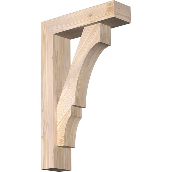 Ekena Millwork Balboa Block Smooth Bracket w/ Offset Brace, Douglas Fir, 5 1/2"W x 20"D x 32"H BKT0604X20X32BOA05SDF - main